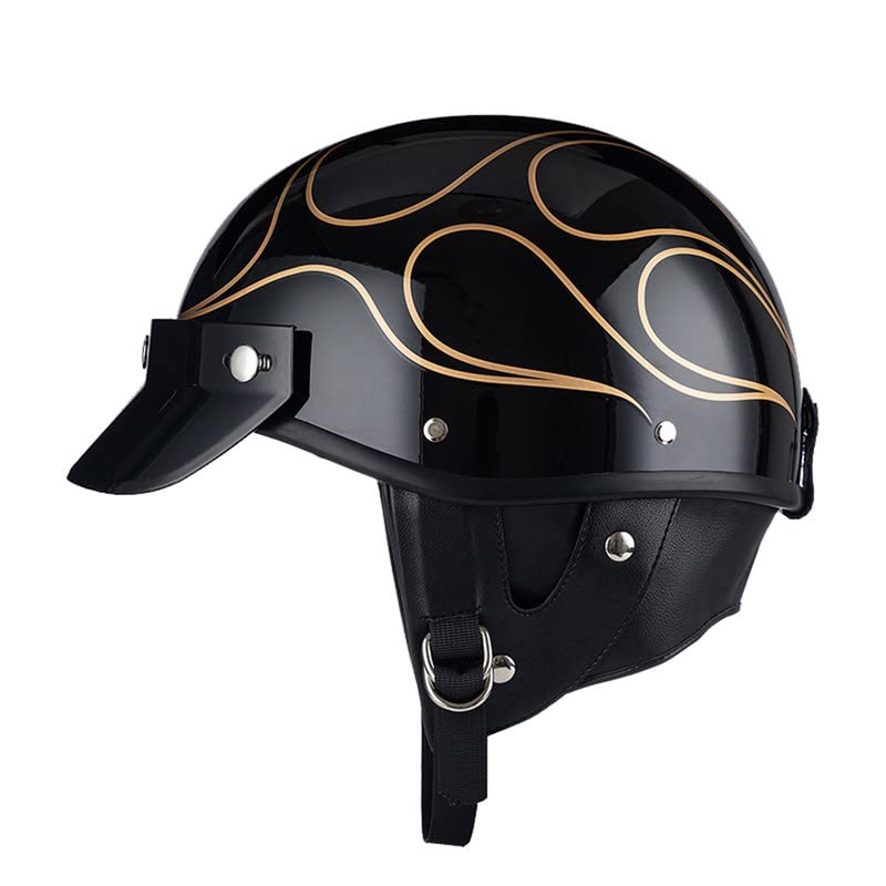 Amazon.co.jp: [Ritafly] バイク レトロ ヘルメット オートバイ